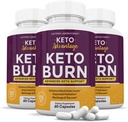 (3 Pack) Keto Advantage Keto Burn Pills 1275MG Ny & forbedret formel Indeholder Apple Cider Vingiform Extra Virgin Olivenolie Powder Green Tea Leaf 180 kapsler