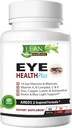 Areds 2 Eye Health Plus w / Copper, Vitamin A B C E, Lutein & Zeaxanthin, Quercetin, Zink, Bilberry Extract, Biotin - Syge Care, Tørhed, Strain, Night Vision Supplement for voksne 60 kapsler