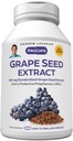 ANDREW LESSMAN Grape Seed Extract 180 Kapsler - 100 mg Standardized Extract, Antioxidant, Neutraliserer skader gratis radikaler, understøtter sund cirkulation. Rig på beskyttende polyphenoler