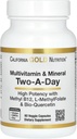 California Gold Nutrition Multivitamin and Mineral with Methyl B12, Vitamin C, L-MethylFolate and Bio-Quercetin, Two-A-Day, 60 Veggie Capsules