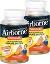 Airborne 750mg C-vitamin immuntilskud Gummies for voksne, Zeress Orange Flavor, Gluten Free Crafted Blend med stærke antioxidanter Vitaminer C & E, 42 Gummies (2 Pack)