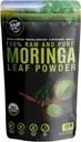 100% råt og rent Moringa Leaf pulver. Organisk certificeret Moringa Leaf. Naturlig superfood med essentielle aminosyrer, antioxidanter, og Omega 3, 8 oz resealable taske.