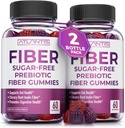 Atlantis Nutrition Sugar Free Fiber Gummies for Voksen - 5G Fiber Supplement Formuleret med 5.4G Prebiotic fordøjelsesblend - Understøtter Gut Sundhed & fremmer sund fordøjelse - 2-Pack 120 Gummies