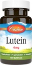 Carlson Lutein 6mg, Vision Support & Eye Health Supplement, Antioxidant Formel med Zeaxanthin, 180 Softgels