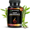 TRIO NUTRITION Hair Abundance | Natural Vitamin Supplement for Hair Growth, Strong Nails and Smooth Skin| Boosted with Collagen, Keratin, Zinc & Selenium | Biotin 10000mcg | 30 Day Supply