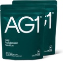 AG1 Green Powder Supplemented 124; Forbedre Gut Health against 124; Multivitamin, Probiotika, Gluten Free, Vegan og Keto Friendly Measures 124; 75 Vitamin (Atletiske Grønne) - 2 Pack, Classic Formel (30 Servere Per Pouch)