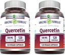 Amazing Formulas Quercetin 500mg Veggie kapsler Supplement 124; Non- GMO Note 124; Gluten Free