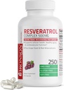 Bronson Resveratrol 500 Complex Standardized Trans- Resveratrol + Grape Seed & Red Wine Extract, 250 kapsler