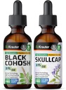 BIO KRAUTER Black Cohosh Tinktur 2 Fl. Oz. & Skullcap Tinktur 2 Fl. Oz.