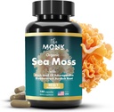 Organic Irish Sea Moss Capsules - Advance Formel, Raw Wildcrafted Seamoss Supplement med Bladderwrack og Burdock Root - 180 Pills - Lavet i USA