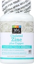365 by Whole Foods Market, Chelated Zink plus Copper, 60 ct