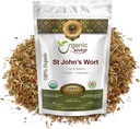 Organic Way St. John 's Wort Cut & Sifted (Hypericum perforatum) - Herbal Tea Budd124; European Wild- Harvest Budd124; Organic, Kosher & USDA Certified Budd124; Vegan, Non GMO & Gluten Free Budd124; Oprindelse - Albanien (1 / 4LBS / 4Oz)