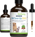 Pet Wellbeing BM Tone- Up Gold for Dogs & Cats - Understøtter sund fordøjelsesfunktion, Solid Stools, Normal tarmbevægelse, Bayberry - Veterinarian- Formuleret Herbal Supplement 4 oz (118 ml)