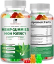 2 Pack Hamp Gummies for Pain, Sleep, Afslapning - Ekstra styrke med Magnesium & Vitaminer - Høj potens Natural Hamp Oil Extract Supplement, Vegansk Gummy Bears