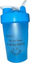 Protein Shaker Flaske, ShakeELITE - 13oz BPA- Free Blender med Secure Leak- Proof Lid & Mixing Ball - Perfekt til Gym, Fitness og On- the- Go Nutrition BLUE