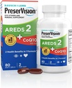 PreserVision AREDS 2 Eye Vitamin med CoQ10 for hjerte sundhed, # 1 Eye Doctor Recommended Brand, Lutein og Zeaxanthin Supplement med C-vitamin & E, zink, og kobber, 80 Softgels