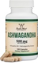 Ashwagandha kapsler, 120 Count (500mg ekstrakt 20: 1 Potency) Adaptogen Stress Relief af Double Wood