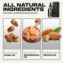 Waking Forest Beard Oil - Beard Oil for Men Thicker Beard with Vitamin E, Rosemary, Castor Mustache Oil for Black Men, Softens & Strengthens Beard Care Oil (Sandalwood, 1oz)