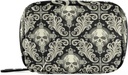Pill Case Rejser Vintage Pill Cases Bag Medicin Vitamin Container Pill Box Arrangører Supplement Holder (Skull Damask)