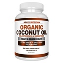 Arazo Nutrition Organic Coconut Oil 2000 MG - 100% Extra Virgin Uraffineret Cold Presset til vægttab, hud, hår, negle - 120 Softgel kapsler