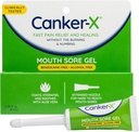 Canker- X Mouth Sore Gel, Fast Pain Relief & Healing for Canker Sores, Cheek Bides og Oral Abrasions, Oral Pain Relief Gel, Benzocaine- Free og Alkohol- Free, Voksne og Børn 6 + År, 0,28 fl oz