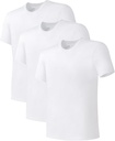 DAVID ARCHY Herreunderskjorter Combed Cotton T-Shirt Soft Fugt -Wicking Underskjorte Crew Neck eller V Neck Tees 3 Pack