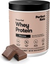 Perfect Keto Pure Whey Protein Powder Isolere lækker 100% Grass Fed Meal Erstatning Shake Ingen artificials, Gluten Free, Soy Free, Non- GMO (Chokolade)