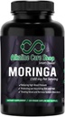 Alkalisk Pleje: 124; Moringa Premium Extract 1500mg; C-vitamin: 124; Høj Absorption: 100% Natural, Whole Food, Non- GMO Supplement: 124; Reducerende højt blodtryk, hud sundhed & energi (120 Veggie kapsler)