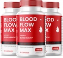 (3 Pack) Blood Flow Max Kapsler, Blood Flow Max Advanced Formel Blood Support, Maksimal styrke supplement til sund blodcirkulation, Alle naturlige Vitamin piller for Samlet Wellness
