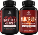 Bundle of Extra Strength Testosteron Booster med Horny Geat Weed Maca Root Tongkat Ali & Saw Palmetto Extract & Nitrooxid piller til mænd med L- arginin L- Citrullin Aminosyrer til muskelvækst