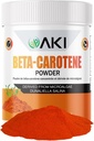 AKI Beta Caroten 10% pulver (1,5 oz / 42.52g) Højt koncentreret aroma Fælde af vitamin A, kan hjælpe til at understøtte kropsfunktioner, hud, immunsystem og øje - GMO fri & Vegansk Friendly