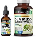 BIO KRAUTER Lung Detox Tincture 2 Fl. Oz. & Sea Moss 250 Kapsler