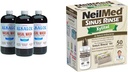 Alkalol Nasal Wash 3 Pack, NeilMed Sinus Rinse Kit med Xylitol - Naturlig Relief fra Nasal Congestion, Opløser Mucus, Antibakteriel