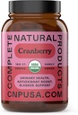 Organic Cranberry Kapsler 500mg • 124; Plant- baseret, Vegan, Non- GMO, Ingen Fillers • 124; Understøtter urinveje & Blogen sundhed • 124; Organic Cranberry Powder Supplement