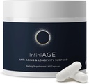 InfiniWell InfiniAge Longevity Supplements - Advanced Cellular Health Supplements with Lutein, N-Acetyl Cysteine (NAC) & Low Dose Zinc - Support Nutrient Sensing & Mitochondrial Health (30 Capsules)
