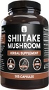 PURE ORIGINAL INGREDIENSER Shiitake Mushroom (365 kapsler), Ingen Magnesium eller ris Fyldere, Altid Ren, Lab Verified