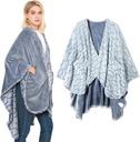 Bcareself Double- Sided Wearable Blanket Ultra Soft Flannel Shawl Blanket, Reversible Blanket, med lommer, for kvinder og mænd