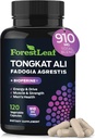 Tongkat Ali and Fadogia Agrestis for Men Supplement w/BioPerine - Tonkat-Ali Max Strength 200:1 Extract - Long Jack Tongkat-ali for Men - Muscle Growth, Performance & Energy - 120 Powder Capsules