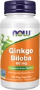 NOW Foods Supplements, Ginkgo Biloba 60 mg, 24% Standardized Extract, Non-GMO Project Verified, 120 Veg Capsules