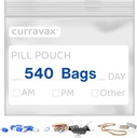 Pilleposer til rejse pakke 540 - BPA Free 3 x 2,75 tommer Pill Pouch - Genanvendelige pilleposer til medicin med Skriv på etiketten -Ryd lynlås pilleposer til rejse medicin Organizer