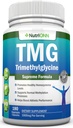 TMG Trimethylglycine Supplement - 1000mg - 180 Capsules - Premium Pure Betaine Anhydrous - Supports Normal Homocysteine & Blood Pressure Levels - Promotes Methylation Processes - Non-GMO Formula