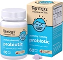 Renzo's Kids Probiotic, Dissolvable Probiotics for Digestive Health & Immune Support, 60 Cherry-Flavored Melty Tabs