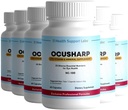 Ocusharp Vision Health Formel med Zeaxanthin, Lutein, Bilberry Extractory, Eyebright & mere - Eye Vitamin supplement, 60 kapsler (6)