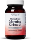 Bedste Nest Wellness Mama Bird Morning Sygdom Relief - genert supplement Formelle hjælpemidler mod morgenkvalme - tillæg med ingefær ekstrakt & rodpulver - 60 kapsler