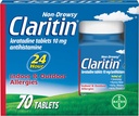 Claritin 24 timers allergimedicin, non- Drowsy receptpligtig styrke Allergi Relief, Loratadin Antihistamin tabletter, 70 Greve