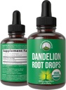 Dandelion Root Extract. USDA Organic Vegan Herbal Liquid Tincture Mælkebøtter Supplement for kvinder og mænd. Leaf Tonic til immunforsvar, lever, tandkød sundhed. Zero Sugar, Gluten Free Supplements Ikke kapsler