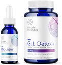 Bio- botanisk forskning Biocidin flydende formel (1 oz) med GI Detox + Gentle Binder - Two- Produkt afgiftning bundle til at understøtte clearing & fordampning - Assists in Toxin & Bioflum Removal