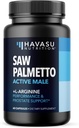 Saw Palmetto 500mg and L-Arginine 500 mg - Prostate Health and Nitric Oxide Supplements for Men - 60 Count - Urinary Function Support and Endurance for Active Males - Vegan, Non-GMO, 1 Month Supply