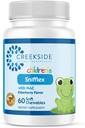 Creekside Naturals Snifflex, Børns Sinus & Respiratory Support, Elderberry til immunsundhed, Pediatrician Formuleret med NAC, Quercetin & bromelain, Zero Sugar, Vegan, 60 Soft Chewables