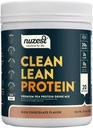 Nuzest - Pea Protein Powder - Clean Lean Protein, Premium Vegan Plant Protein Powder, Dairy Free, Gluten Free, GMO Free, Protein Shake, Rich Chocolate, 20 Serveringer, 1.1 lb